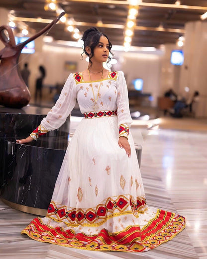 Beautiful Habesha Dress Handwoven Habesha Kemis Modern Traditional Dress Eritrean Dress ሀበሻ ቀሚስ ሀበሻ ልብስ