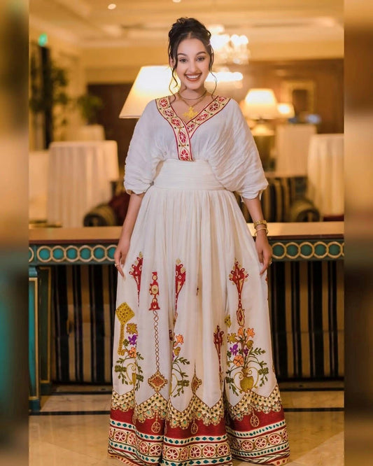 Gorgeous Habesha Dress Handwoven Habesha Kemis Modern Traditional Dress Eritrean Dress ሀበሻ ቀሚስ ሀበሻ ልብስ