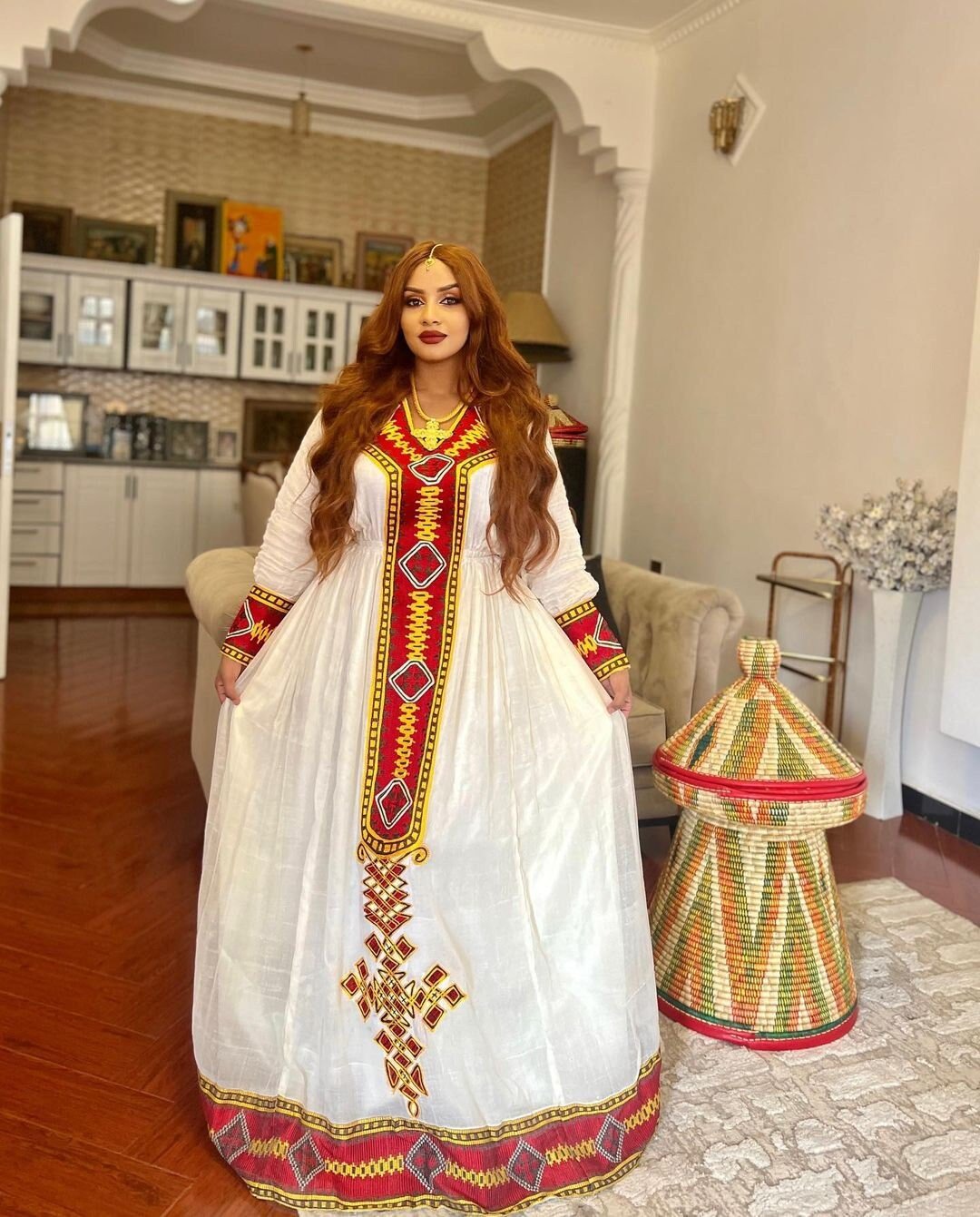 Beautiful Ethiopian Traditional Dress Modern Habesha Dress Handwoven Habesha Kemis Eritrean Dress ሀበሻ ቀሚስ ሀበሻ ልብስ