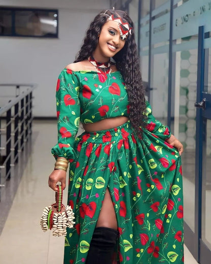 Oromo Dress Shoa Oromo Dress With Accessories Habesha Dress ሀበሻ ቀሚስ ሀበሻ ልብስ