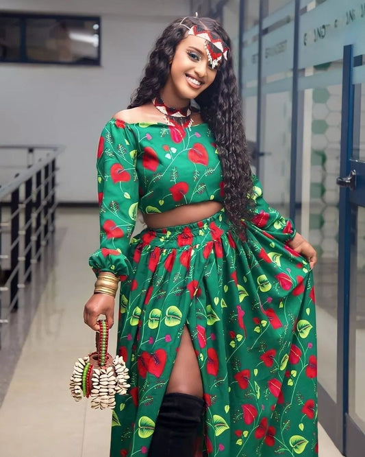 Oromo Dress Shoa Oromo Dress With Accessories Habesha Dress ሀበሻ ቀሚስ ሀበሻ ልብስ