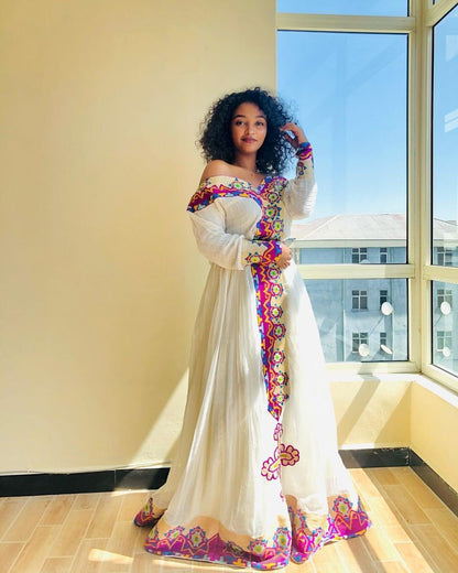 Gorgeous Habesha Kemis Handwoven Habesha Dress Ethiopian Traditional Dress Modern Habesha Libs Eritrean Dress ሀበሻ ቀሚስ ሀበሻ ልብስ