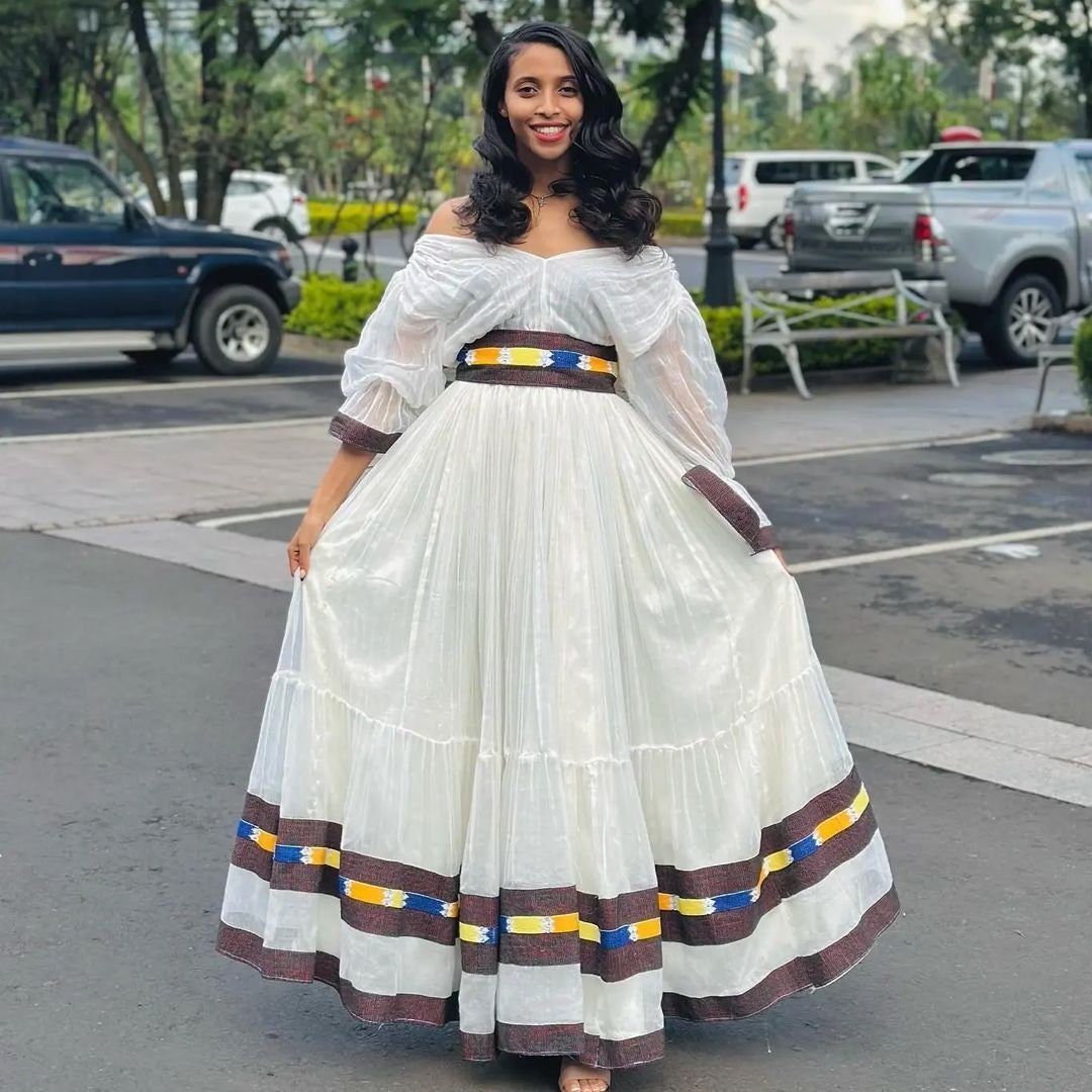 Shoa Oromo Dress Ethiopian Traditional Dress Habesha Dress Modern Habesha Kemis ሀበሻ ቀሚስ ሀበሻ ልብስ