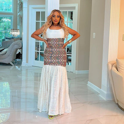 Modern Habesha Kemis Handwoven Habesha Libs Ethiopian Traditional Dress Eritrean Dress ሀበሻ ቀሚስ ሀበሻ ልብስ