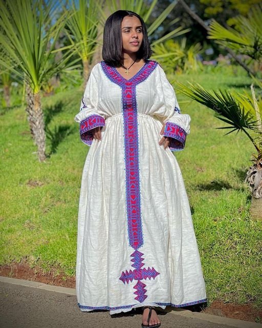Modern Habesha Kemis Handwoven Habesha Libs Simple Habesha Dress Eritrean Dress ሀበሻ ቀሚስ ሀበሻ ልብስ