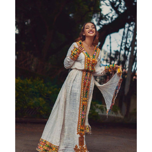 Modern Habesha Kemis Handwoven Habesha Libs Simple Habesha Dress Eritrean Dress ሀበሻ ቀሚስ ሀበሻ ልብስ