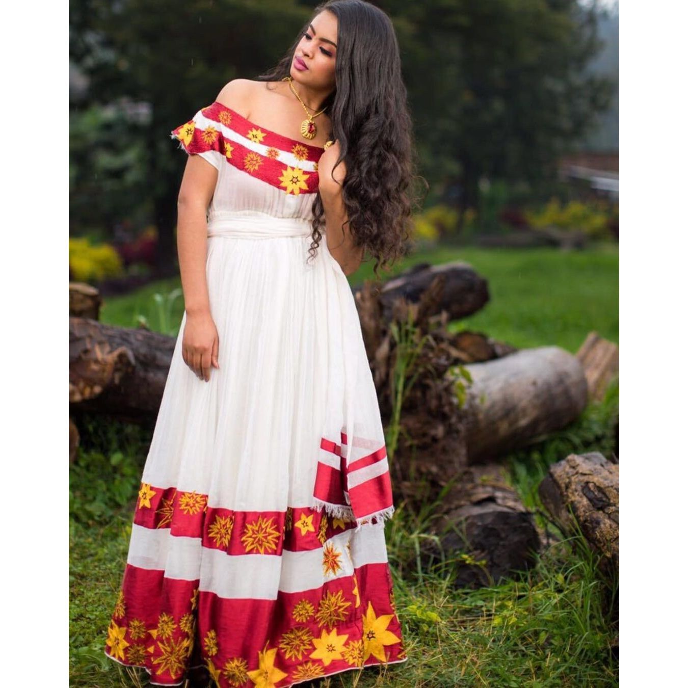 Vibrant Habesha Dress Handwoven Habesha Kemis Simple Habesha Libs Eritrean Dress ሀበሻ ቀሚስ ሀበሻ ልብስ