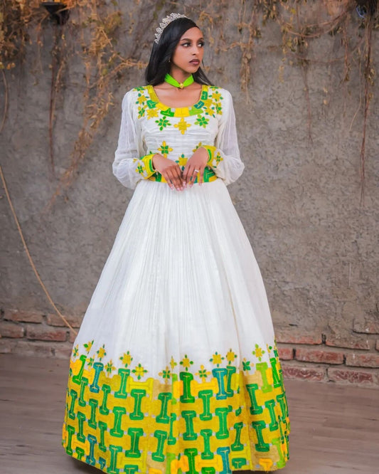 Modern Habesha Dress Handwoven Habesha Kemis New Year Habesha Libs Eritrean Dress ሀበሻ ቀሚስ ሀበሻ ልብስ