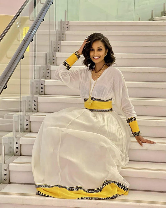 Simple Habesha Dress Handwoven Habesha Kemis Modern Habesha Libs Eritrean Dress ሀበሻ ቀሚስ ሀበሻ ልብስ