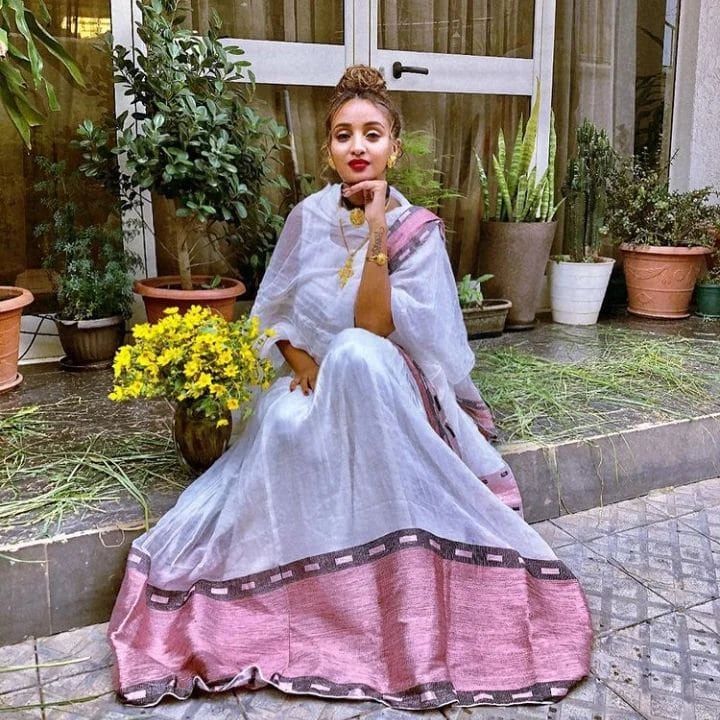 Simple Habesha Dress Handwoven Habesha Kemis Modern Habesha Libs Eritrean Dress Traditional Ethiopian Dress ሀበሻ ቀሚስ ሀበሻ ልብስ