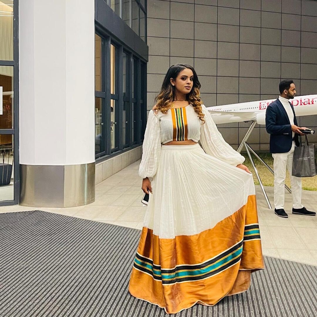 Beautiful Traditional Ethiopian Dress Simple Habesha Dress Handwoven Habesha Kemis Modern Habesha Libs Eritrean Dress ሀበሻ ቀሚስ ሀበሻ ልብስ