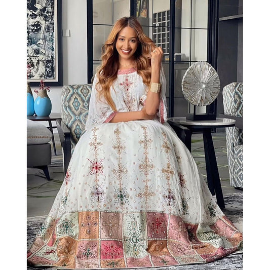 Habesha Wedding Dress Handwoven Habesha Kemis Modern Habesha Libs Eritrean Dress ሀበሻ ቀሚስ ሀበሻ ልብስ