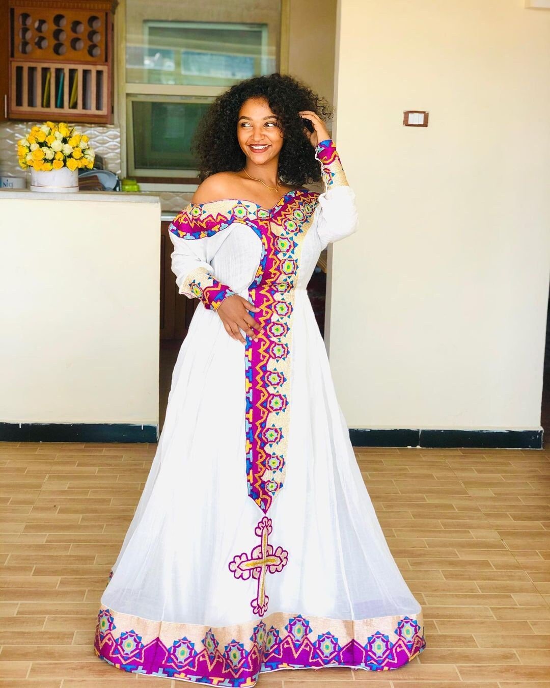 Gorgeous Habesha Kemis Handwoven Habesha Dress Ethiopian Traditional Dress Modern Habesha Libs Eritrean Dress ሀበሻ ቀሚስ ሀበሻ ልብስ