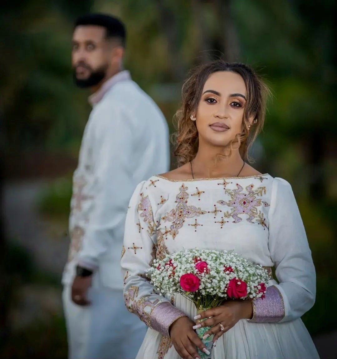 Habesha Wedding Outfit Couples' Wedding Cloth Habesha Couples' Wedding Dress Habesha Kemis Zuria Habesha Cloth for Couples ሀበሻ ቀሚስ ሀበሻ ልብስ