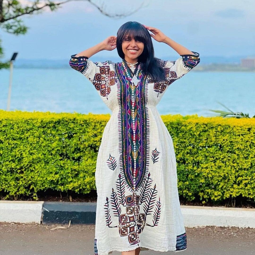Ethiopian Traditional Dress Modern Habesha Kemis Handwoven Habesha Libs Eritrean Dress ሀበሻ ቀሚስ ሀበሻ ልብስ