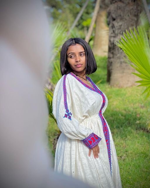 Modern Habesha Kemis Handwoven Habesha Libs Simple Habesha Dress Eritrean Dress ሀበሻ ቀሚስ ሀበሻ ልብስ