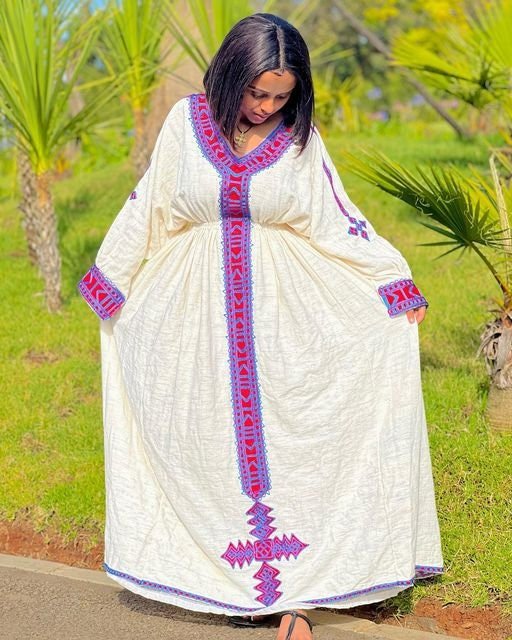 Modern Habesha Kemis Handwoven Habesha Libs Simple Habesha Dress Eritrean Dress ሀበሻ ቀሚስ ሀበሻ ልብስ