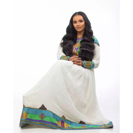 Handwoven Habesha Libs Modern Habesha Kemis Simple Habesha Dress Ethiopian Traditional Dress ሀበሻ ቀሚስ ሀበሻ ልብስ