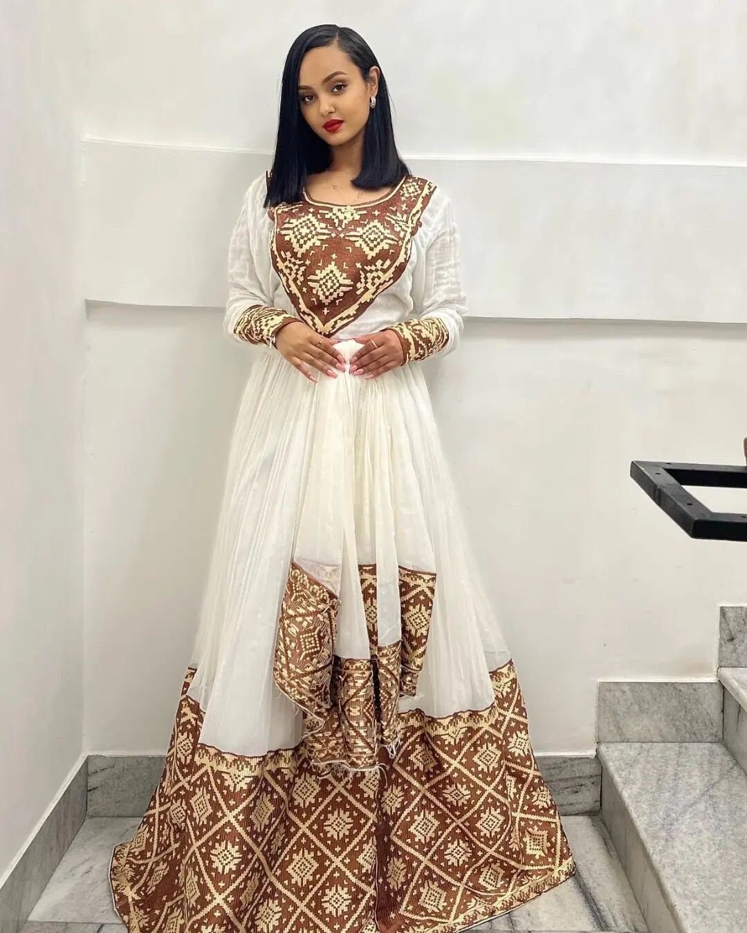 Modern Ethiopian Dress Women's Dress Habesha Dress Habesha Kemis Eritrean Dress Women's Style ሀበሻ ቀሚስ ሀበሻ ልብስ