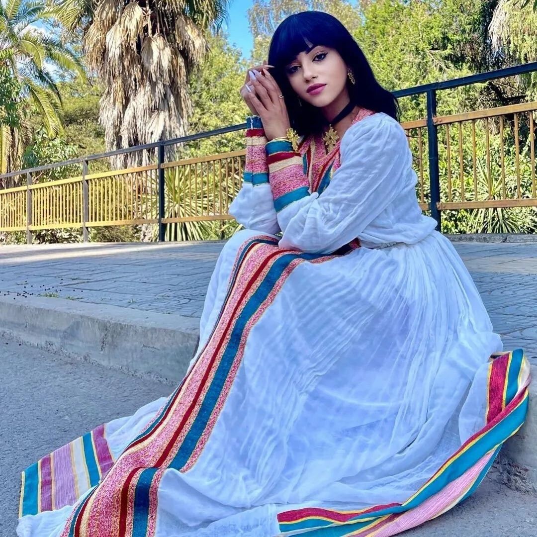 Unique Ethiopian Dress Women's Dress Habesha Dress Habesha Kemis Eritrean Dress Women's Style ሀበሻ ቀሚስ ሀበሻ ልብስ