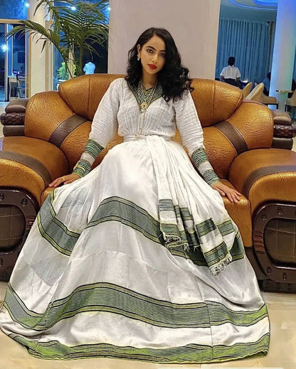 Gorgeous Ethiopian Dress Habesha Dress Women's Dress Habesha Kemis Eritrean Dress Women's Style ሀበሻ ቀሚስ ሀበሻ ልብስ
