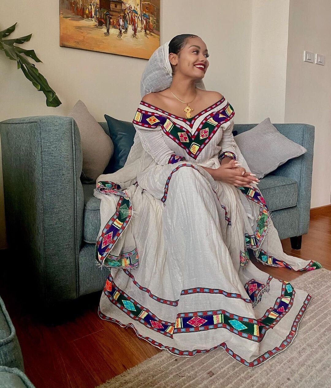 Beautiful Ethiopian Dress Habesha Dress Women's Dress Habesha Kemis Eritrean Dress Women's Style ሀበሻ ቀሚስ ሀበሻ ልብስ