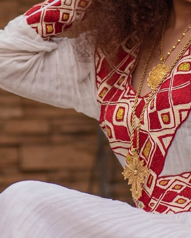 Beautiful pattern Habesha Dress Modern Ethiopian Dress Women's Dress Habesha Kemis Eritrean Dress Women's Style ሀበሻ ቀሚስ ሀበሻ ልብስ