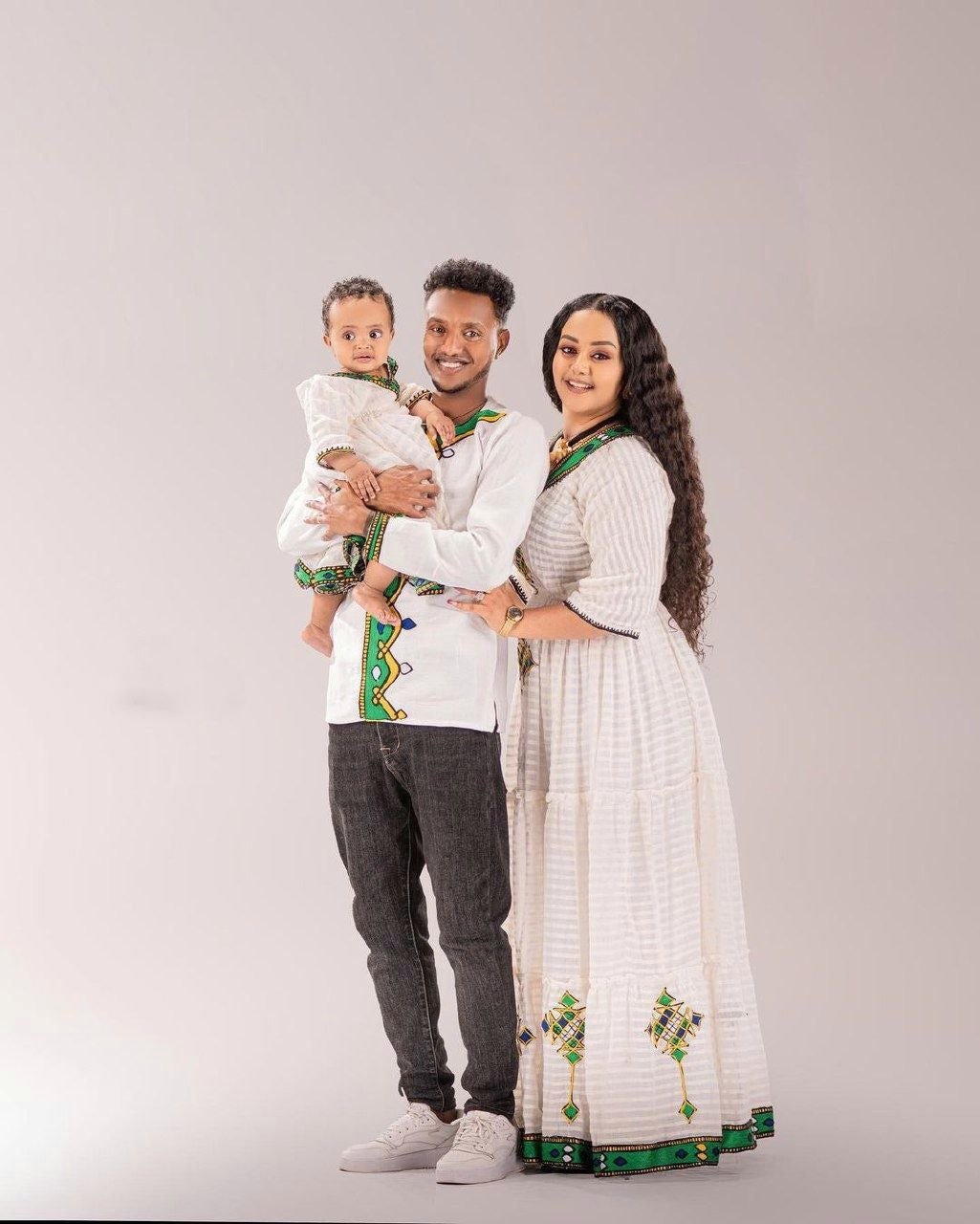 Beautiful Habesha Cloth For Couples' Habesha Couples' Outfit Habesha Dress Zuria Habesha Cloth for Couples ሀበሻ ቀሚስ ሀበሻ ልብስ