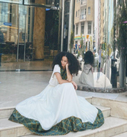 Modern Habesha Dress Ethiopian Traditional Dress Handwoven Habesha Libs Modern Habesha Kemis Eritrean Dress ሀበሻ ቀሚስ ሀበሻ ልብስ