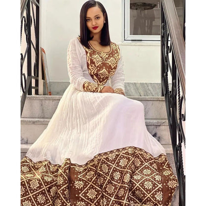 Modern Ethiopian Dress Women's Dress Habesha Dress Habesha Kemis Eritrean Dress Women's Style ሀበሻ ቀሚስ ሀበሻ ልብስ