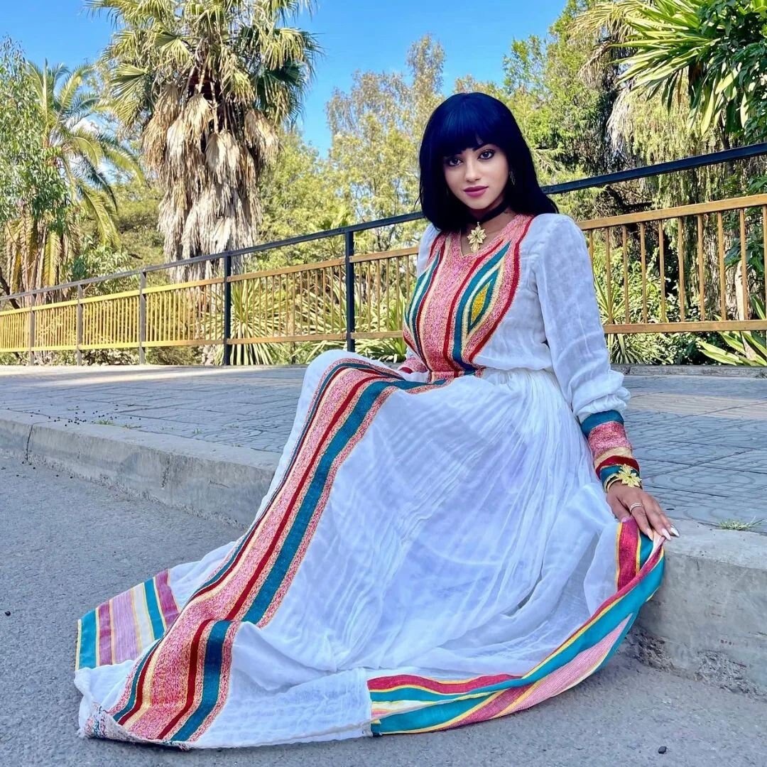 Unique Ethiopian Dress Women's Dress Habesha Dress Habesha Kemis Eritrean Dress Women's Style ሀበሻ ቀሚስ ሀበሻ ልብስ