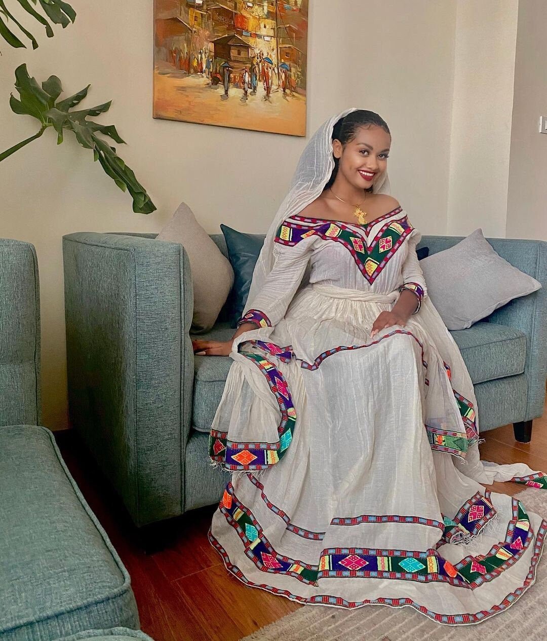 Beautiful Ethiopian Dress Habesha Dress Women's Dress Habesha Kemis Eritrean Dress Women's Style ሀበሻ ቀሚስ ሀበሻ ልብስ