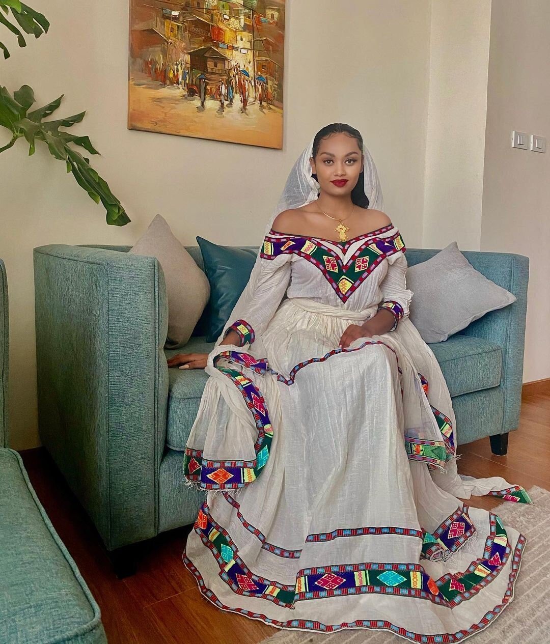 Beautiful Ethiopian Dress Habesha Dress Women's Dress Habesha Kemis Eritrean Dress Women's Style ሀበሻ ቀሚስ ሀበሻ ልብስ