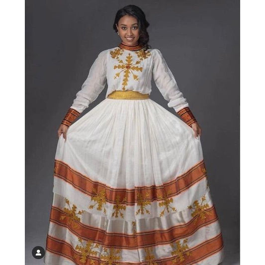 Modern Habesha Dress Ethiopian Dress Women's Dress Habesha Kemis Eritrean Dress Women's Style ሀበሻ ቀሚስ ሀበሻ ልብስ