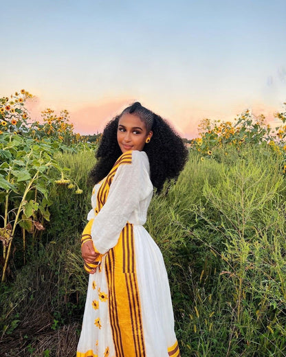 New Years Habesha Dress Modern Ethiopian Dress for new year Women's Dress Habesha Kemis Eritrean Dress Women's Style ሀበሻ ቀሚስ ሀበሻ ልብስ