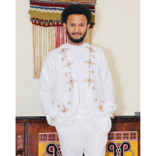Modern Habesha Shirt for Men Ethiopian Men's Shirt
