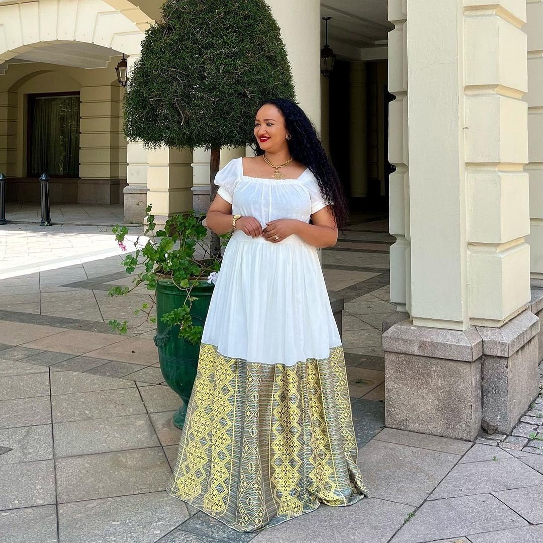 Charming Pattern Habesha Dress Modern Habesha Kemis Design Habesha Libs es00123