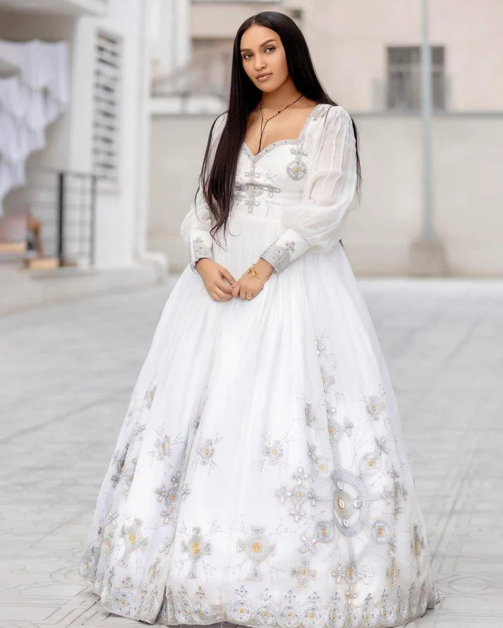 Handwoven Modern Ethiopian Wedding Dress