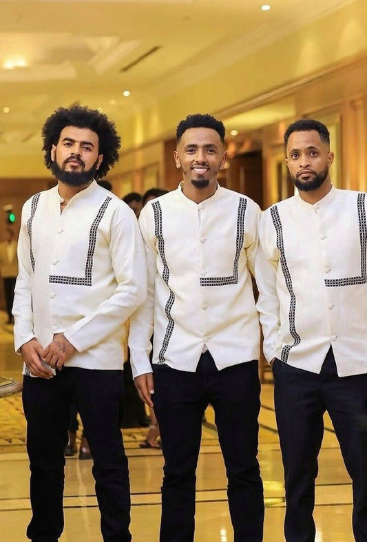 Traditional Oromo Shirt for Men Habesha Men's Shirt Habesha Libs Ethiopian Cloth ሀበሻ es0096