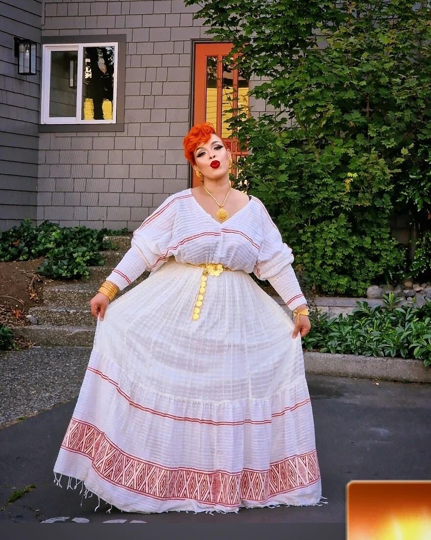 Pink Design Tilet Habesha Dress Handwoven Habesha Kemis Design Habesha Libs es00112