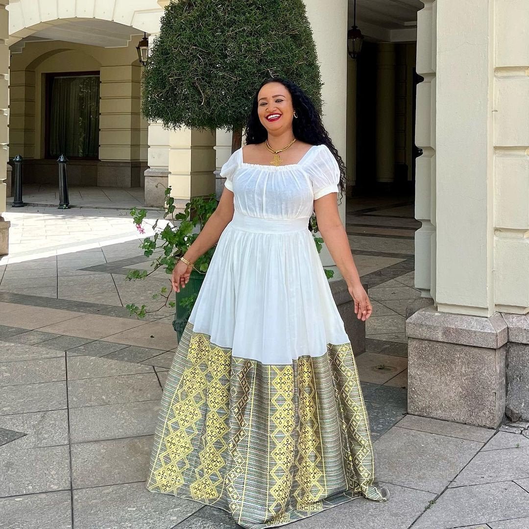 Charming Pattern Habesha Dress Modern Habesha Kemis Design Habesha Libs es00123
