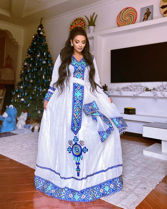 Beautiful menen habesha kemis modern habesha dress Ethiopian dress