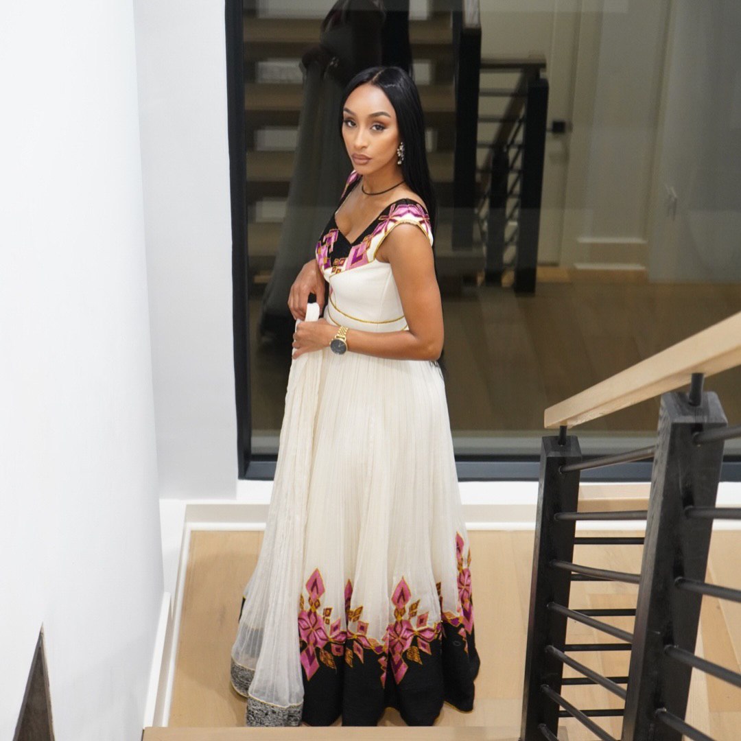 Sleeveless Habesha dress for Festive Vibrant Color Habesha Kemis Traditional Ethiopian Clothing 440