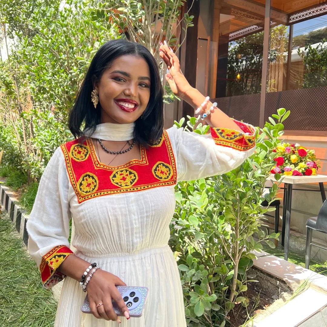 Authentic Ethiopian Clothing Collection Classic Habesha Dress Red Woven Habesha Kemis 444