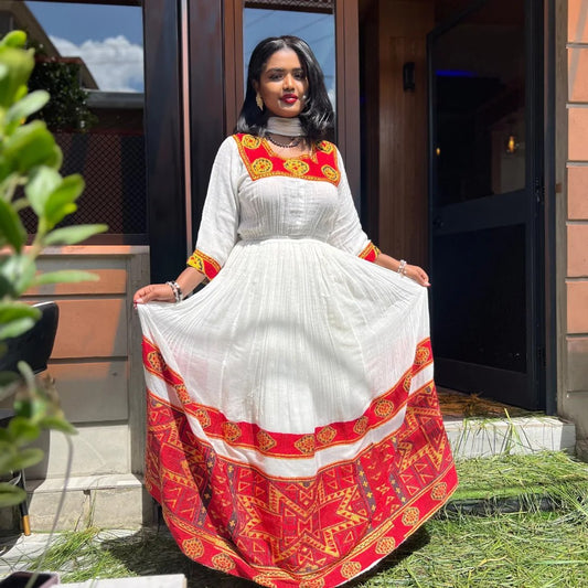 Authentic Ethiopian Clothing Collection Classic Habesha Dress & Habesha Kemis