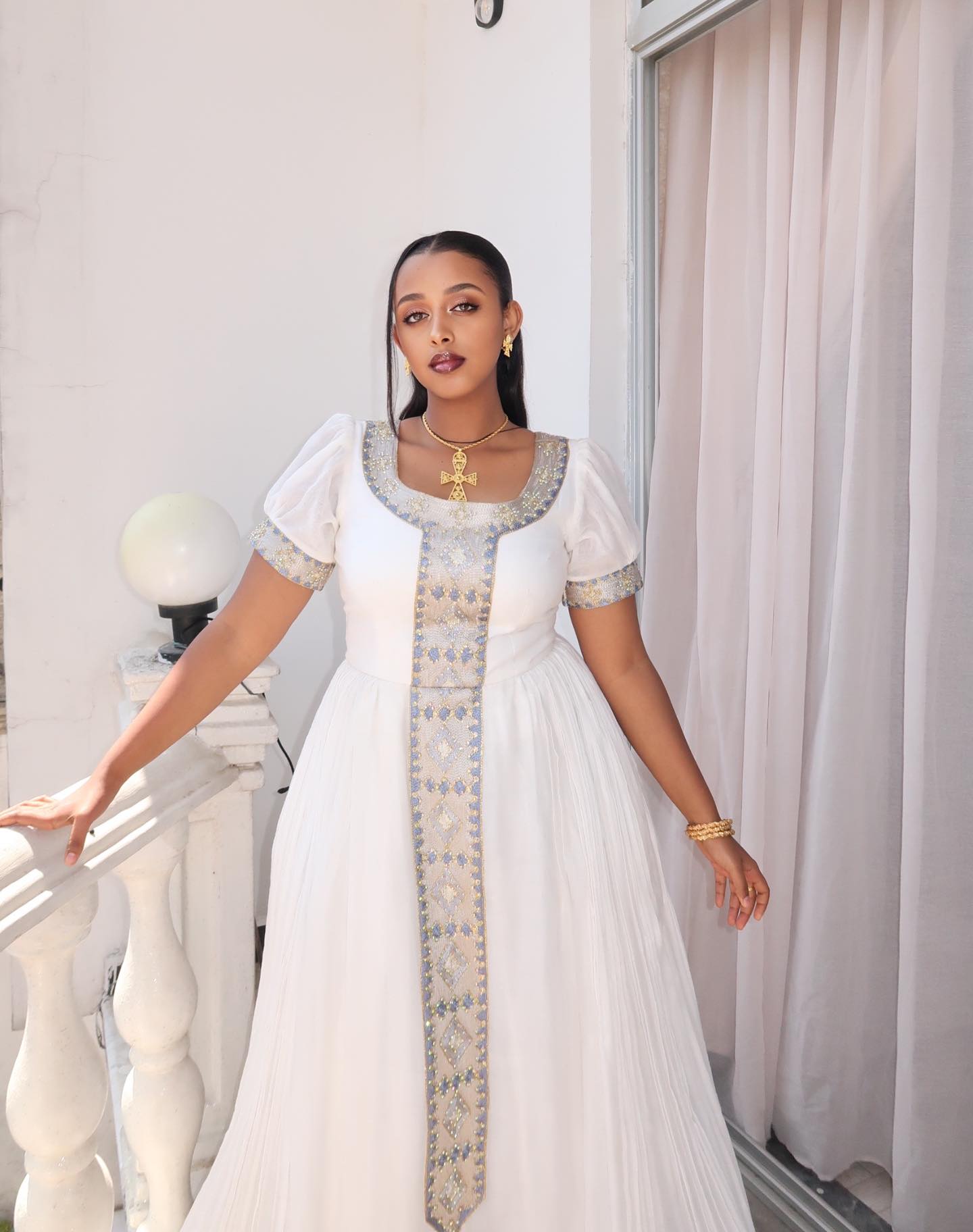 Classic Habesha Kemis Traditional Ethiopian Wedding Dress Handwoven Detail Habesha Dress 253