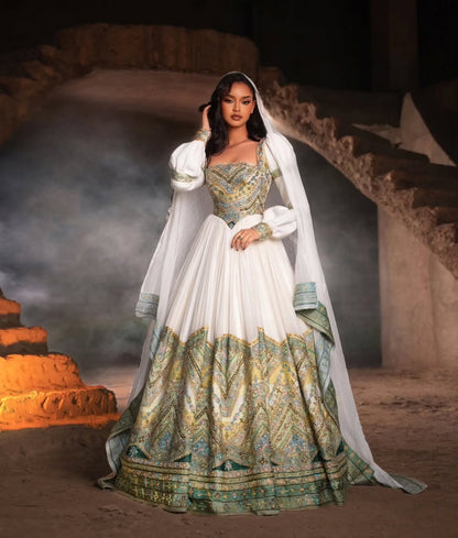 Ethiopian Wedding Dress Elegant Habesha Traditional Clothing
