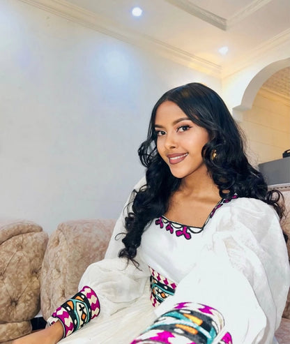 Beautiful Habesha Dress Elegant Ethiopian & Eritrean Dress Habesha Kemis Online 134