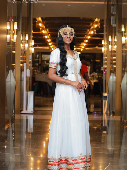 Short Sleeve Habesha Dress Traditional Ethiopian Dress Festive Habesha Kemis 163