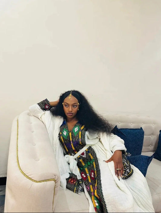 Elegant Habesha Kemis Handwoven Habesha Dress & Authentic Ethiopian Traditional Style